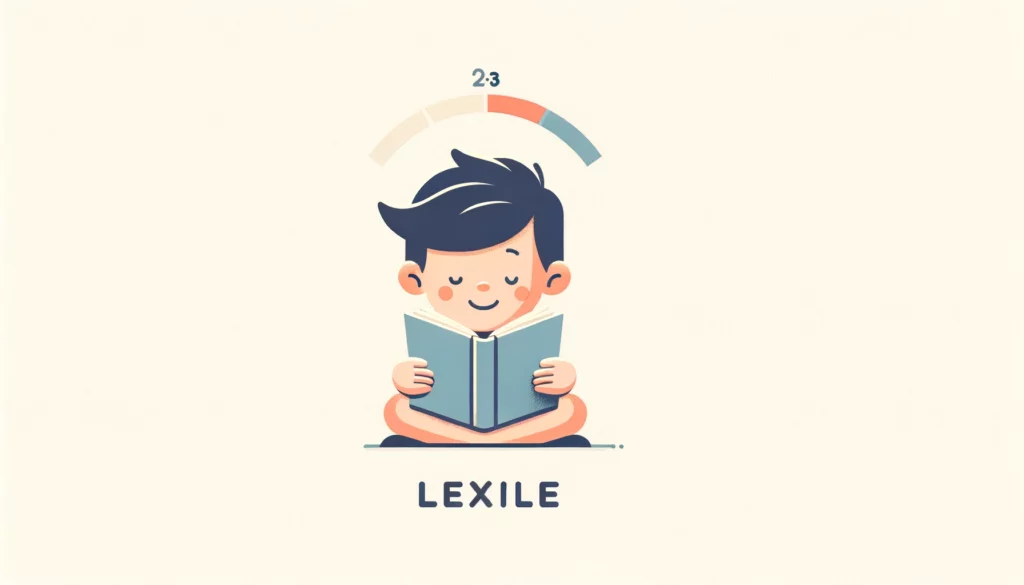 A child is reading based on Lexile level.