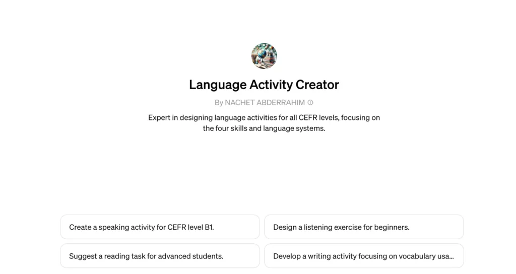 Language Activity Creator - GPT