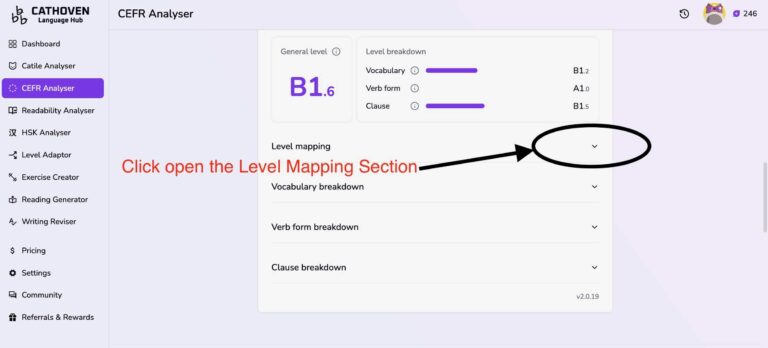 Level Mapping for IELTS Writing Test