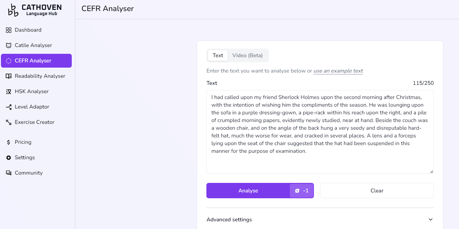 ACTFL Analyzer